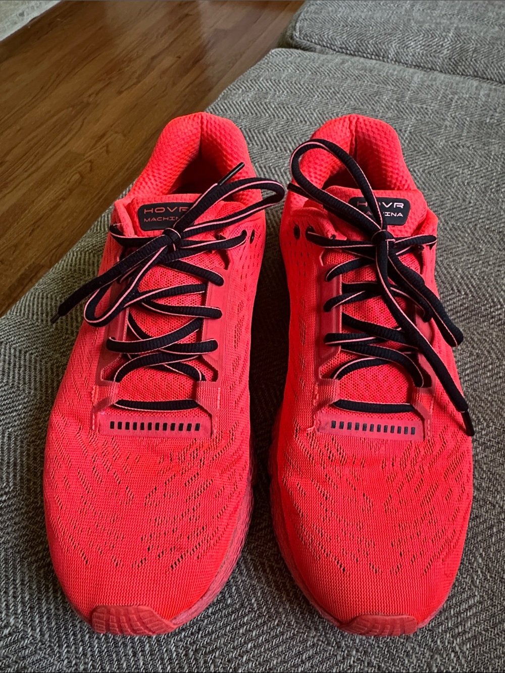 Under Armour Men’s HOVR Machine Running Shoes - Bright Red with Black Laces